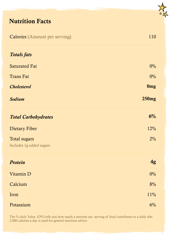Wicked Crisps- Deliciously Deceptive Nutrition- Sea Salt and Hummus, Naturally Flavored Hummus Crisps 4 OZ- (4 PACK) $19.96 nutrition image